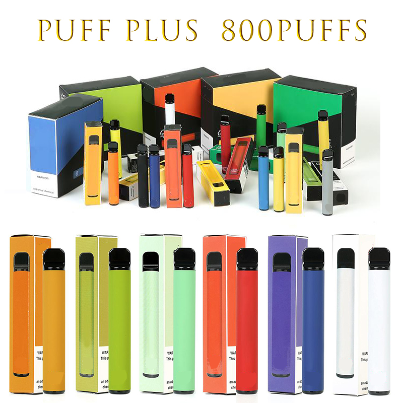 

Highest Quality Puff Plus Disposable E Cigarette Vape Pen Device With Security Code 550mAh Battery 3.2ml Pods Pre-Filled Cartridges 800+Puff Smoking Kit bang mini