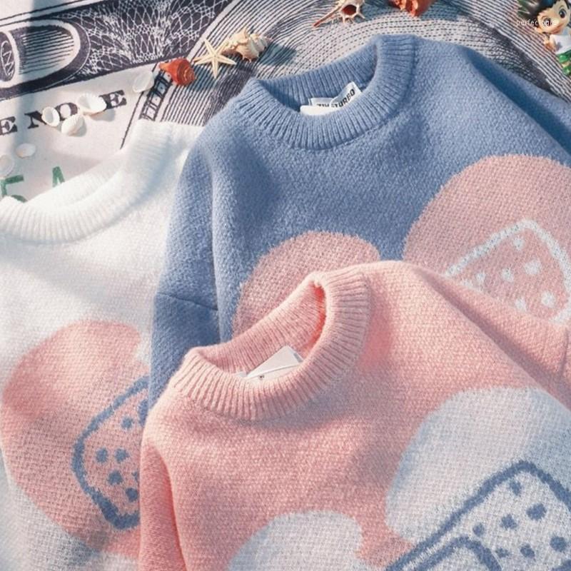 

Women's Sweaters Japanese Cute Sweater Autumn Winter Women Preppy Loose Knitted Bottoming Shirt Pullover Wool Kawaii Y2K ClothesWomen's Perf, Pink