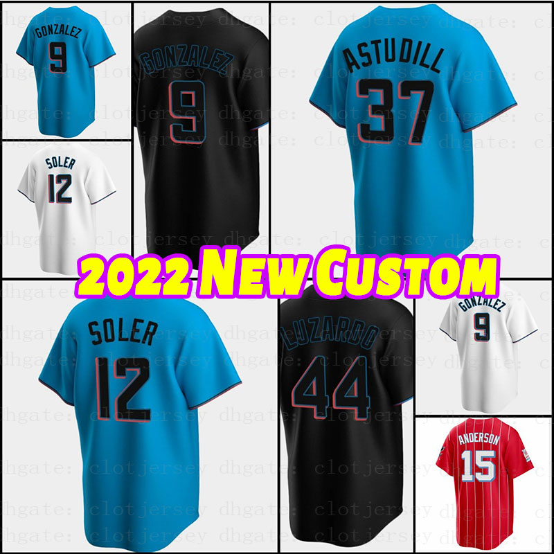 Mens 15 Brian Anderson Jersey Jesus Aguilar Blank Miami Youth Custom Jorge Alfaro Jon Berti Jose Fernandez Alcantara Marlin Baseball Jerseys