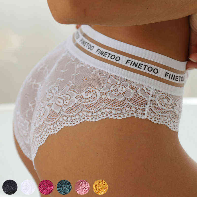 

Women Sexy Mesh Lace Panties Female Low Waist Transprant Underwear Panty Girl Letter Belt Briefs Ladies L-XXL Intimates Lingerie Y220419, Black