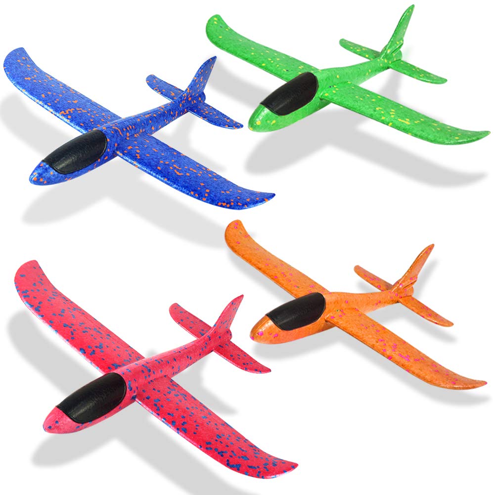 

Led Flying Toys Foam Airplanes For Kids Toddler 3 Flight Mode 13.5 Glider Stunt Airplane Toy Year Old Model Kits Aircraft Hand Throwi amgHd