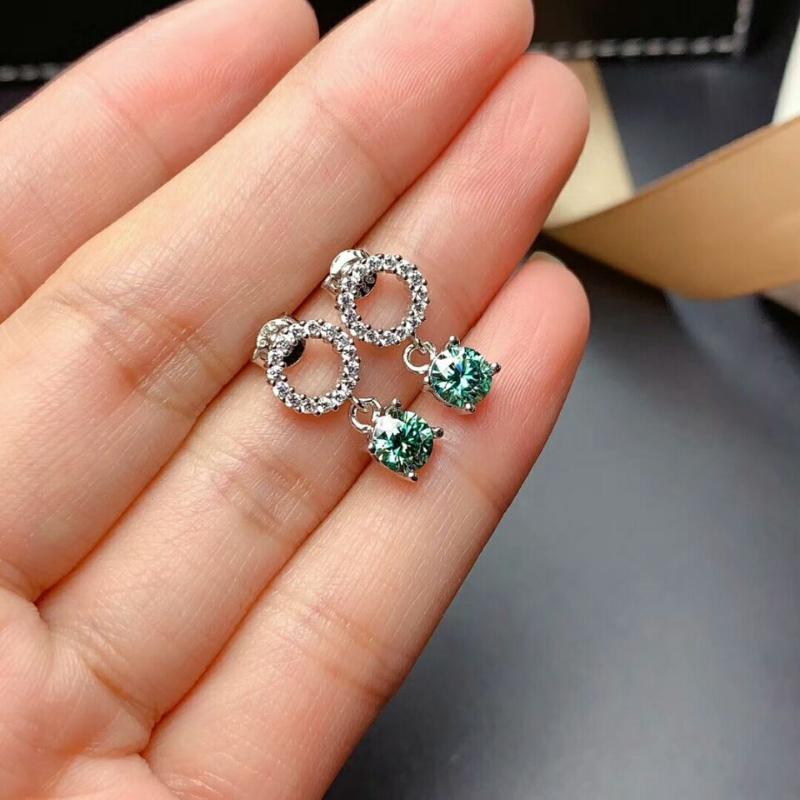 

Stud Top Quality Moissanite Drop Earrings 925 Sterling Silver Fashion Fine Jewelry For Women Sales With Clearance SaleStud