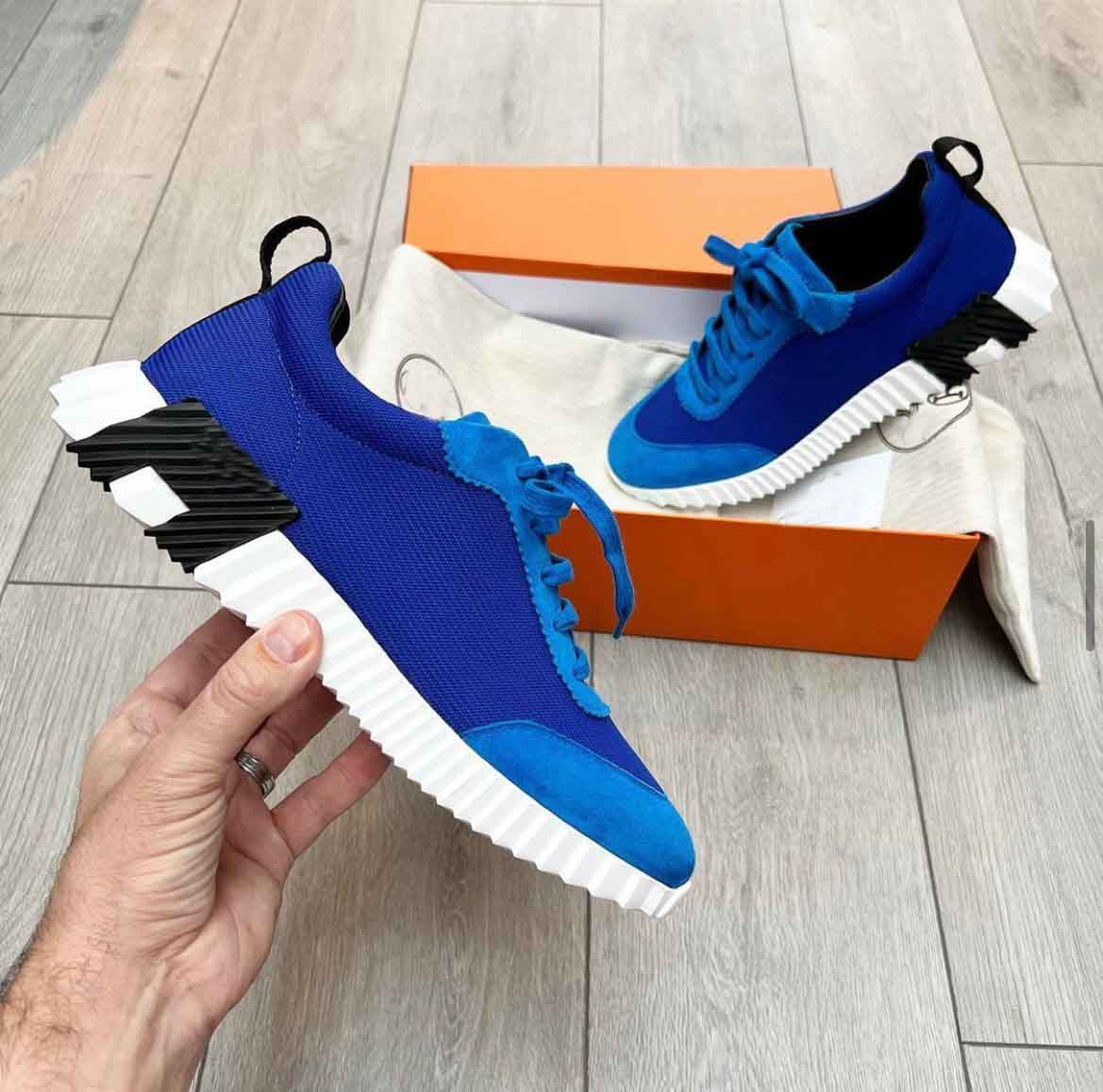 

Bouncing Men Sneakers Shoes Luxury Designer Casual Flats Top Quality Man Sports Breath Mesh Leather Couple Trainers Discount Footwear EU38-46, 15