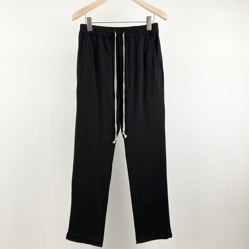 

Rick Black Crotch Thin Pants Men' Spring and Summer Ro Style Owens Basic High Street Straight Loose Pants Streetwear
