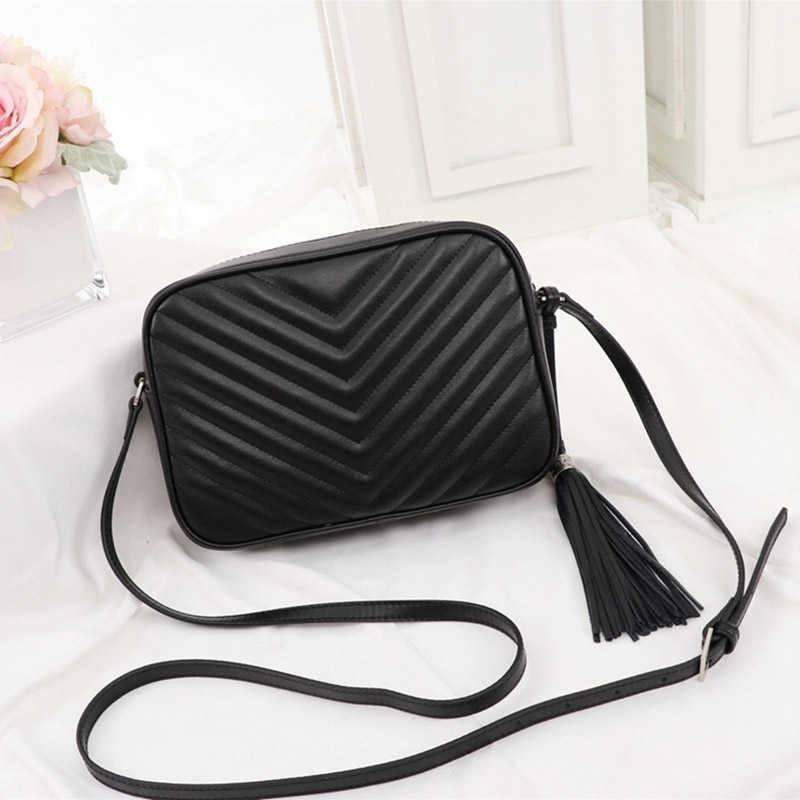 

yuchengbags 2022Luxury Designer Handbags Women's LOU CAMERA Bag High quality QUILTED LEATHER Tassel Crossbody bag, Red