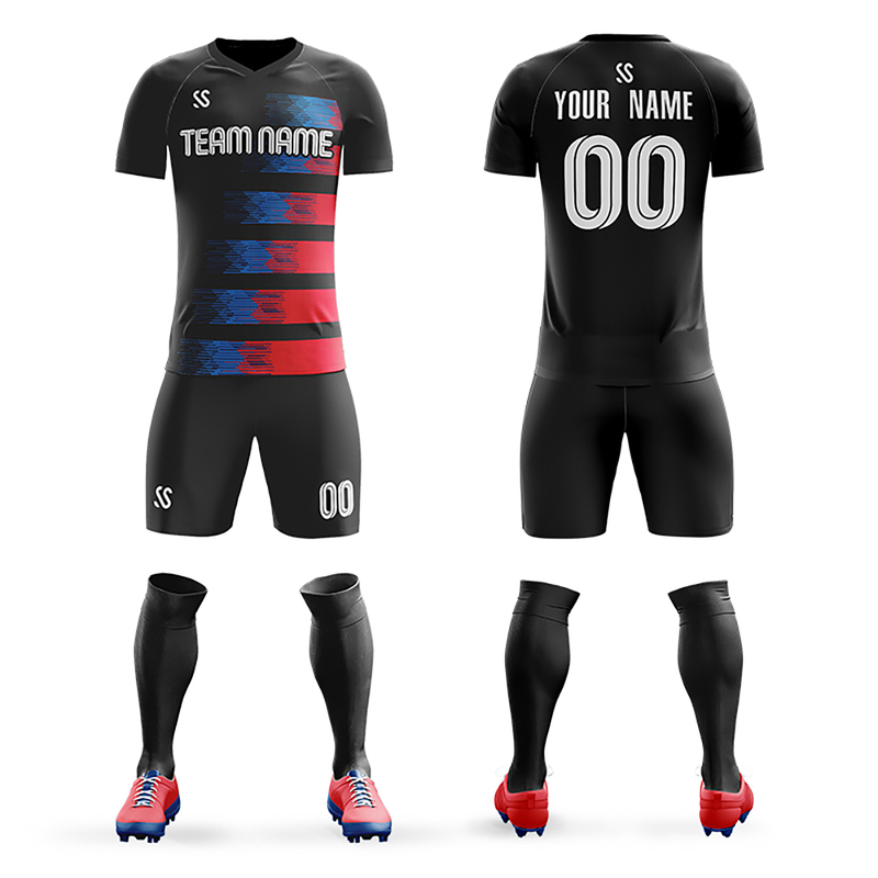 

Custom Sublimation Print Team Name Design Your Own Boys Football Tracksuit Soccer Uniforms For Adults/Kids 220615, Z19060131-02