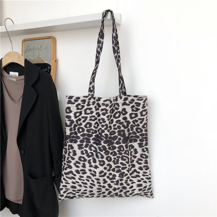 

Designer Bags Shoulder Tote Bags with Leopard Print and Canvas Large Capacity 38CM, Gift bags