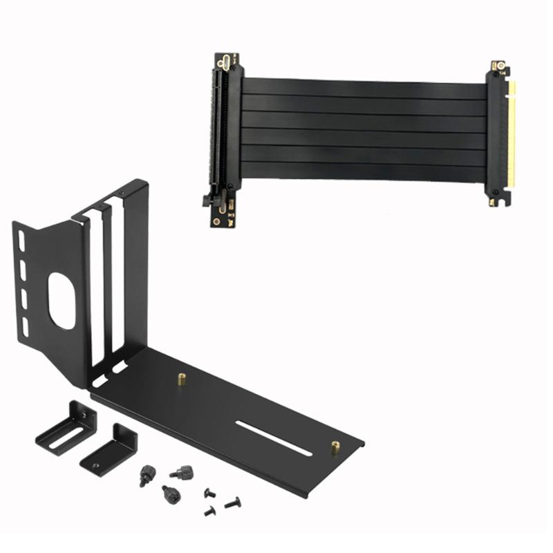 

Graphics Cards VGA PCI-E 3.0 X16 Video Card Vertical Stand Mounting Bracket Extension Cable Set For ATX PC CaseGraphics