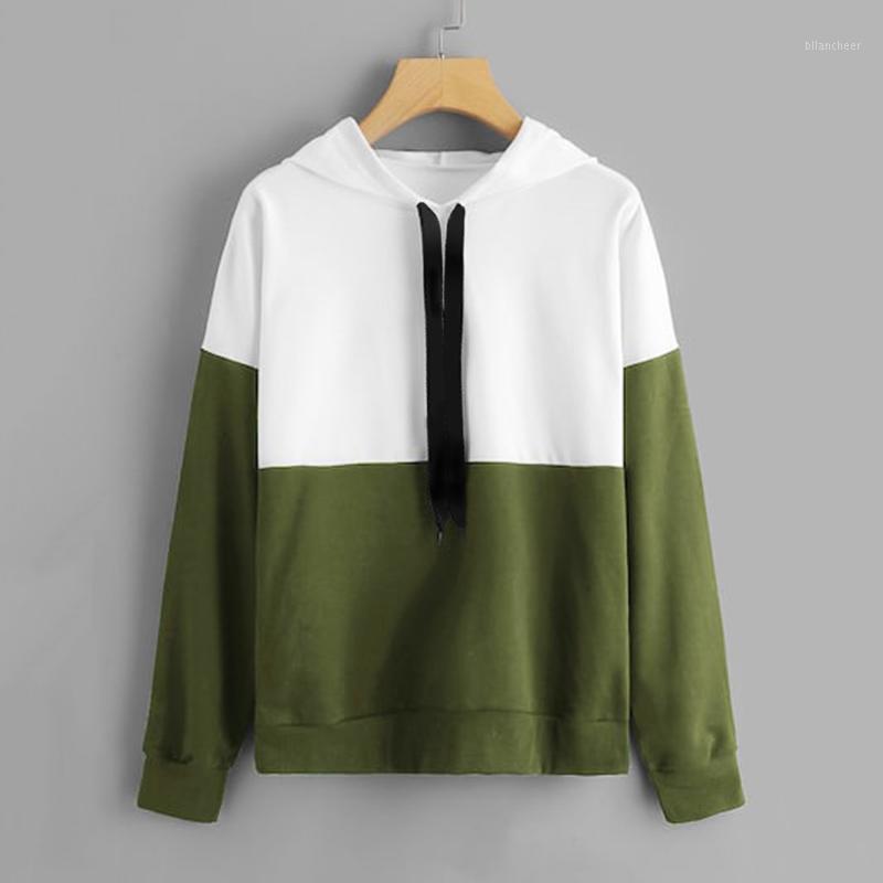 

Women' Jackets Women Outerwear Coats Casual Loose Long Sleeve Splice Strappy Sweatshirt Hooded Tops Fashion Pullovers Coat F40#, As pic