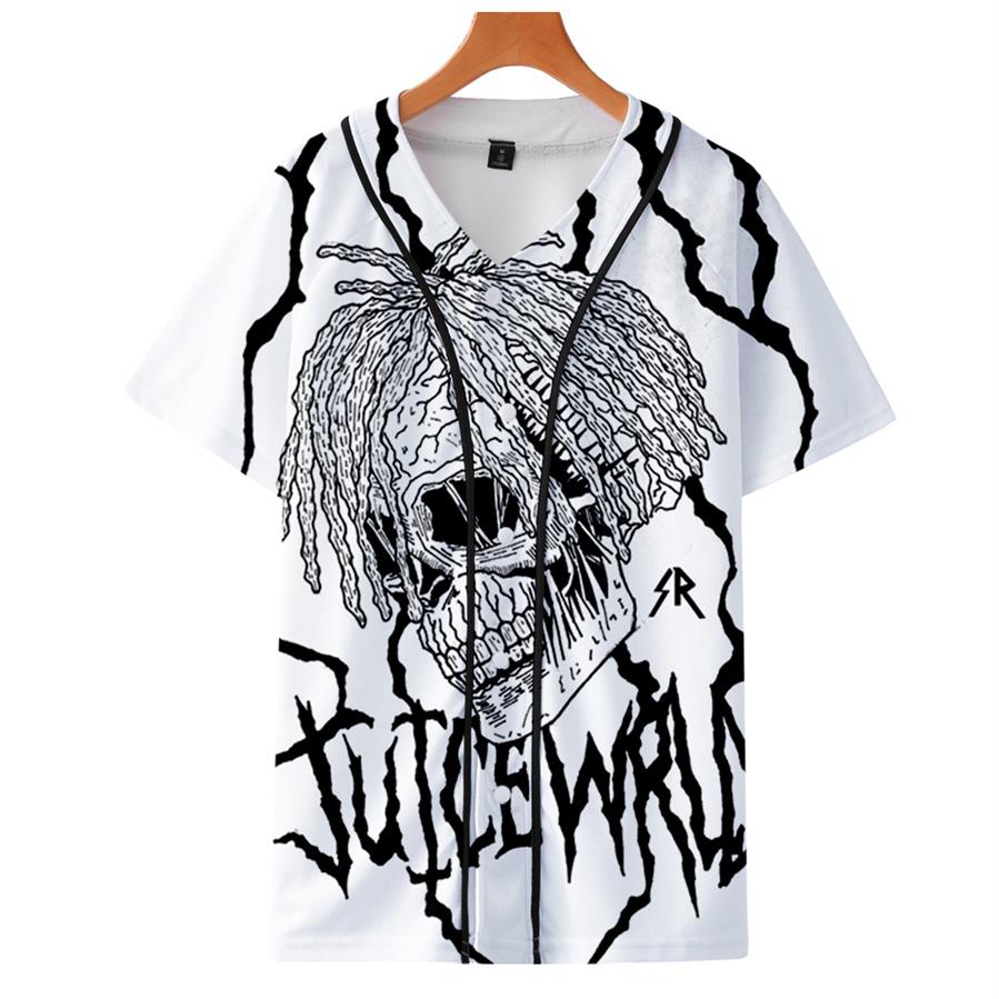 

Rapper Juice Wrld 3D Print Baseball T-Shirt Women Men Harajuku Streetwear Hip Hop Short Sleeve Loose Tee Shirt Baseball Jersey256D, 001