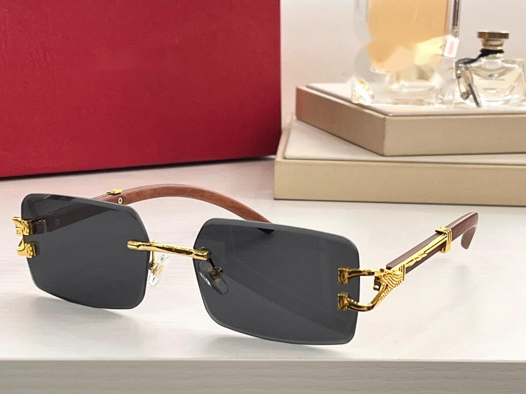

Sunglasses For Women Men Summer 0140 Style Anti-Ultraviolet Retro Plate Square Frameless Fashion Eyeglasses Random Box