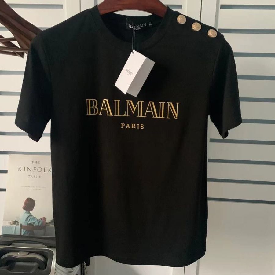 

Designers Mens BALMA Pairs tshirt Wonmen T shirt Short Sleeve Button Design Men T-shirt Tees High Quality Man Letter Printing Fast Drying Ant-Wrinkle Man Tee, I need look other product