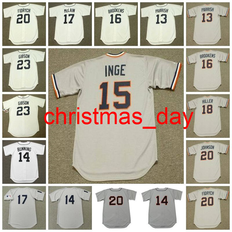 

Vintage Baseball Jersey 13 LANCE PARRISH 14 JIM BUNNING 1957 15 BRANDON INGE 1980's 16 TOM BROOKENS 17 DENNY McLAIN 1969 HILLER, 14 jim bunning 1960's gray