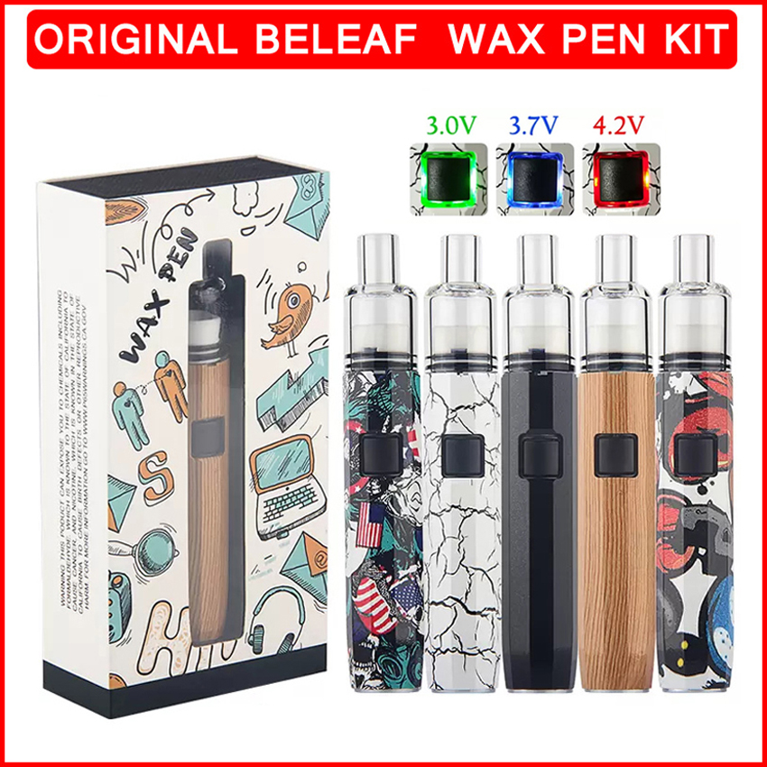 

Original Beleaf Wax Pen Kits 500mAh Adjustable Voltage Battery 5 Colors Tank Coil USB Cable Vapes Dab Handle Dry Herb Vapor a Portable Herbal E cigarette Vaporizer, Multi