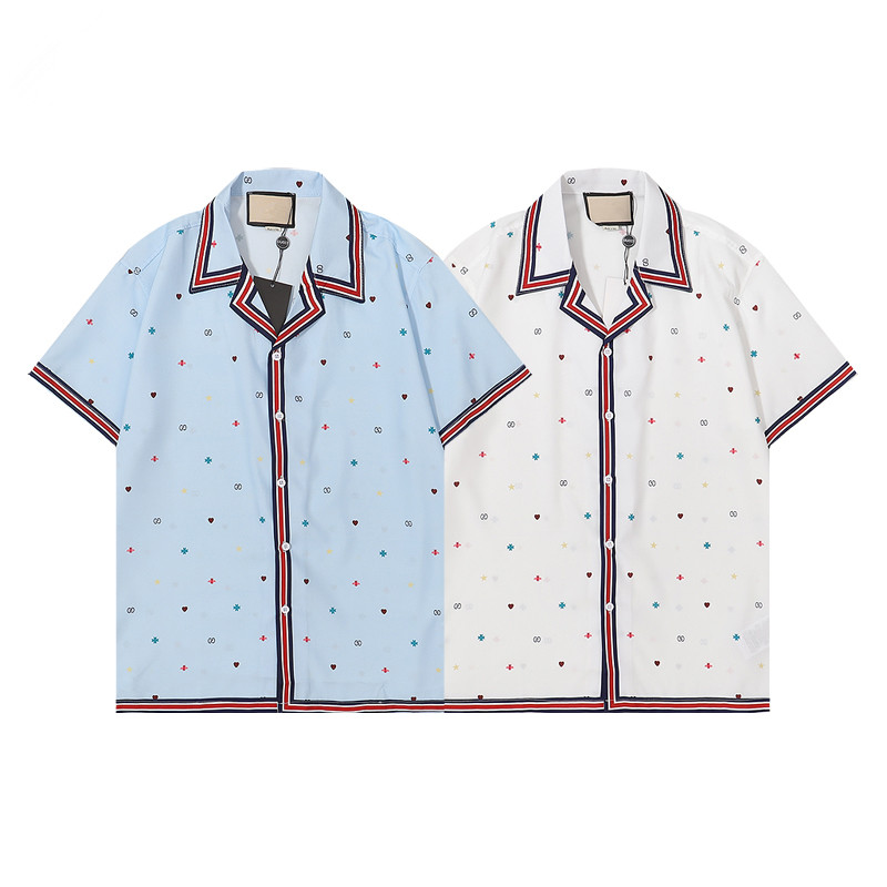 

Men Designer Shirts Summer Shoort Sleeve Casual Shirts Fashion Loose Polos Beach Style Breathable Tshirts Tees Clothing 17 Colors Size 3XL, 12