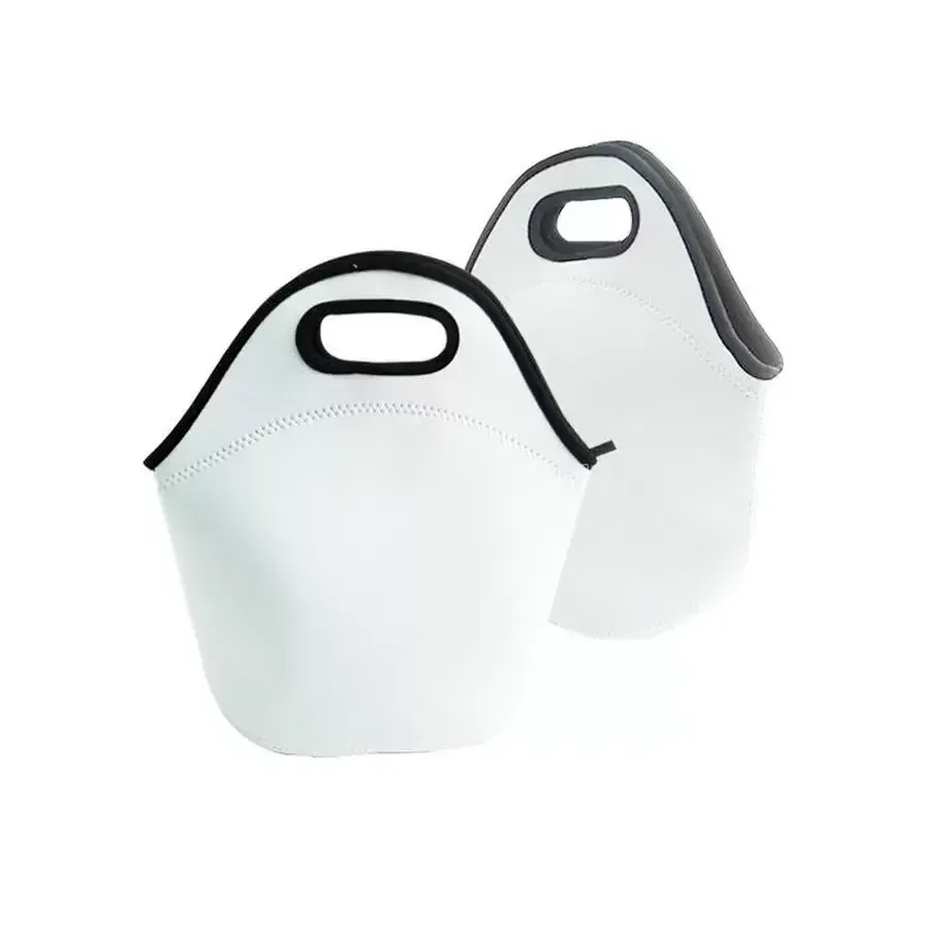 

Sublimation Blanks Reusable Neoprene Tote Bag handbag Insulated Soft Lunch Bags With Zipper Design For Work & School FY3499 sxmy19