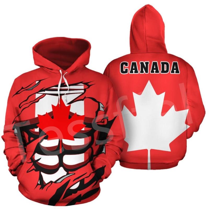 

Men's Hoodies & Sweatshirts Canada Country Flag Retro Colorful 3DPrint Men/Women Sewatshirt Streetwear Casual Pullover Jac, Black