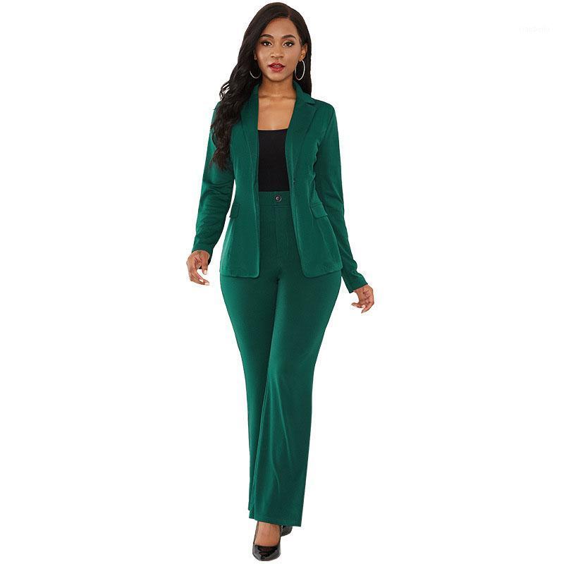 

Women' Two Piece Pants Office 2022 Blazer Set Ladies Work Suit Women Business Slim 2 Pcs Sets Long Sleeve Lady Coat And Trousers Elegant Ou, Black