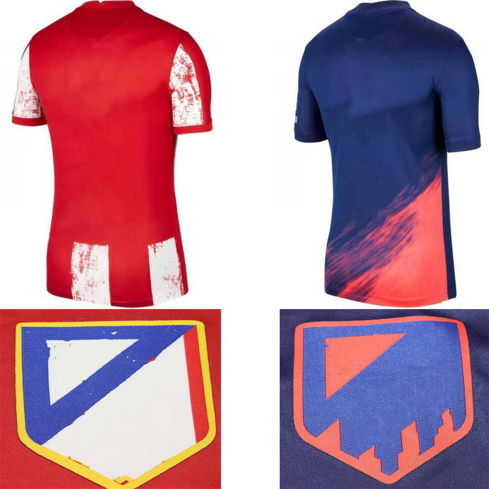 

21 22 AtleticoM Soccer Jerseys SUAREZ GRIEZMANN JOÃO FÉLIX M. Llorente CORREA KOKE Camisetas de fútbol LEMAR CARRASCO For Men Kid Kits Old Shield Version Jersey, 21/22 home kid old shield+ucl