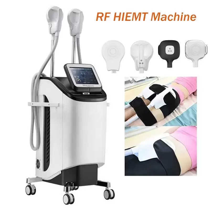 

Professional RF 4 handles HIEMT EMSlim Machine Body Shaping eletric muscle stimulator