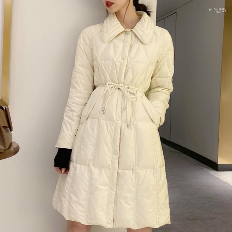 

Women's Down & Parkas England Style Winter Coat Women Parka Warm Slim Long Ladies Coats And Jackets Outwear Female Clothes 2022 WPY1787 Guin, Beige