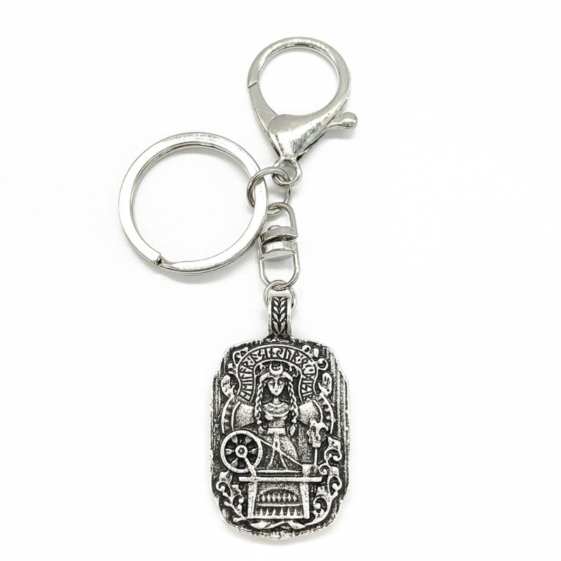 

Keychains Norse Runes Frigga Goddess Of Fate Viking Jewelry Keychain Wicca Crescent Moon Spells Witches Key ChainsKeychains