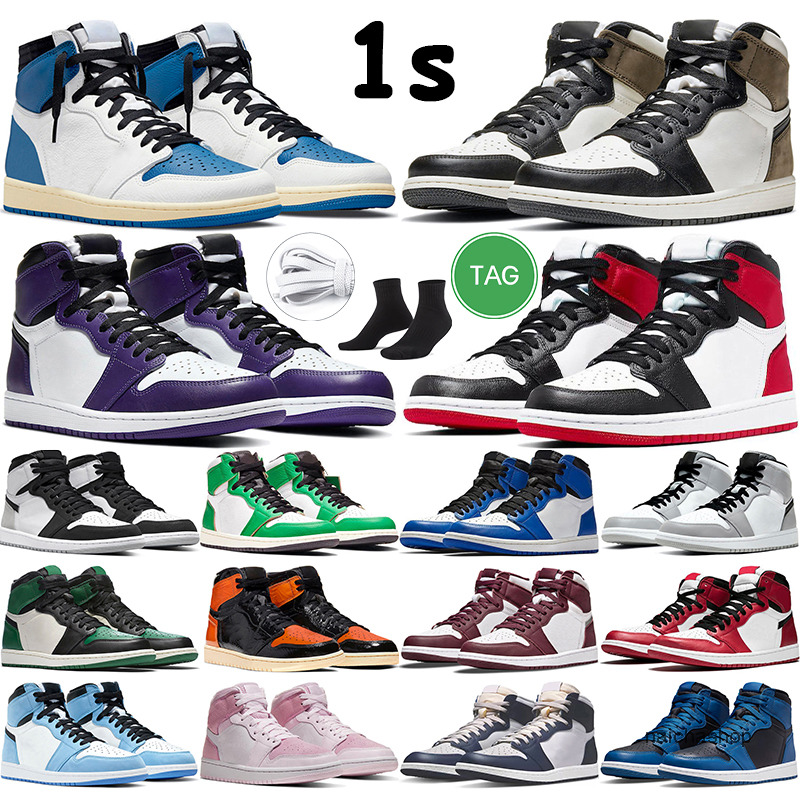 

1s men women High OG basketball shoes chicago pine green stain black toe jumpman1 outdoor mens sports obsidian good trainer sneakers jorda jordens, # 39
