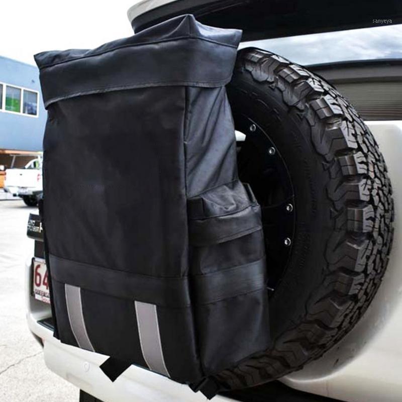 

Car Organizer Universal Large Capacity PVC Oxford Cloth Made Sturdy Tire Trash Bag For Trucks Outdoor Camping Tools Most Wheels