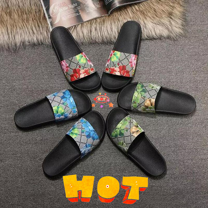 

Designer Slides Slippers Men Women Sandals Flower Red Green Blue Home Living Slide Print Slides Flip Flops Summer Beach Flat Platform Ladies, 12