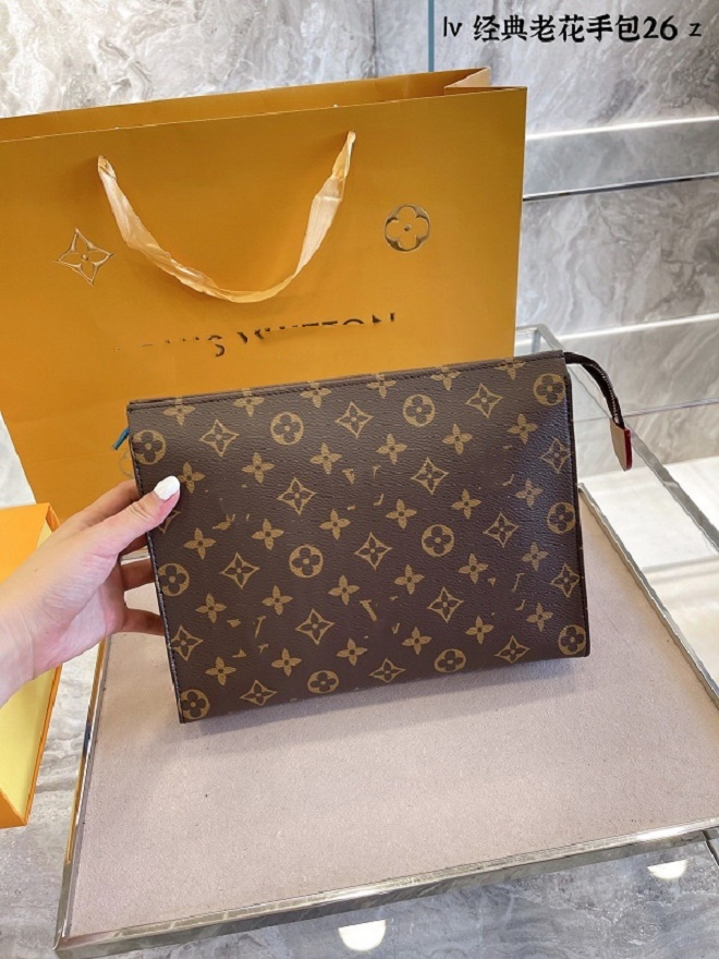 

Designer Wallet letter flower Coffee Black lattice mens bags women wallets Cosmetic bag zipper Designer Handbags purses 47542 Come dust bag, Brown
