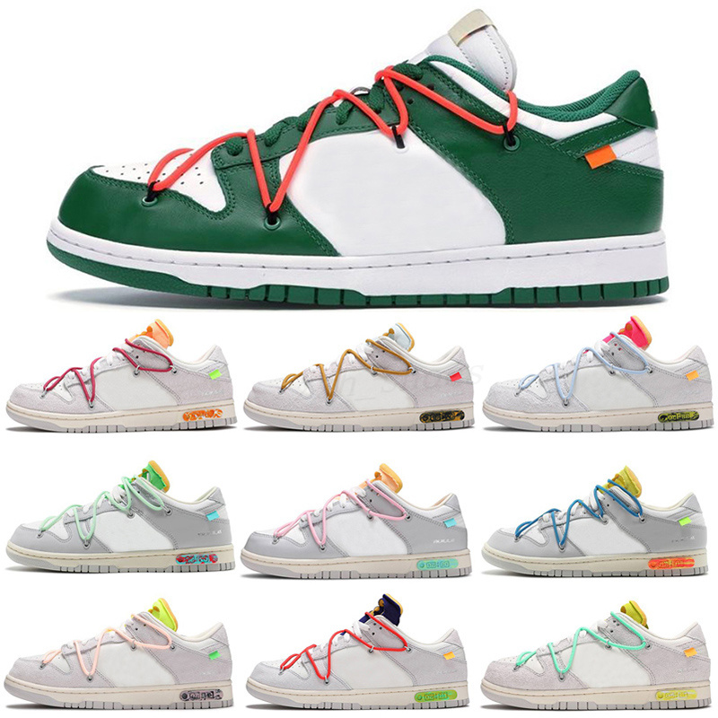 2022 Authentique SB Low Lot 35 de 50 Collection Chaussures de course Université Rouge Bleu Pin Vert Blanc Michigan Hommes Femmes Baskets Venez PR