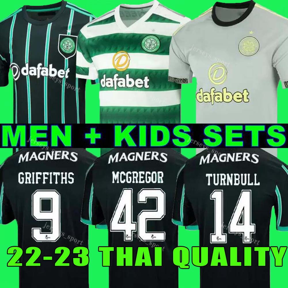 

22 23 Celtic away home soccer jersey KYOGO JOTA AJETI 2022 2023 Mens Kids ABADA MCGREGOR TURNBULL STARFELT CARTER-VICKERS THIRD BABY JUNIOR INFANT football shirt kit, 22 23 home aldult