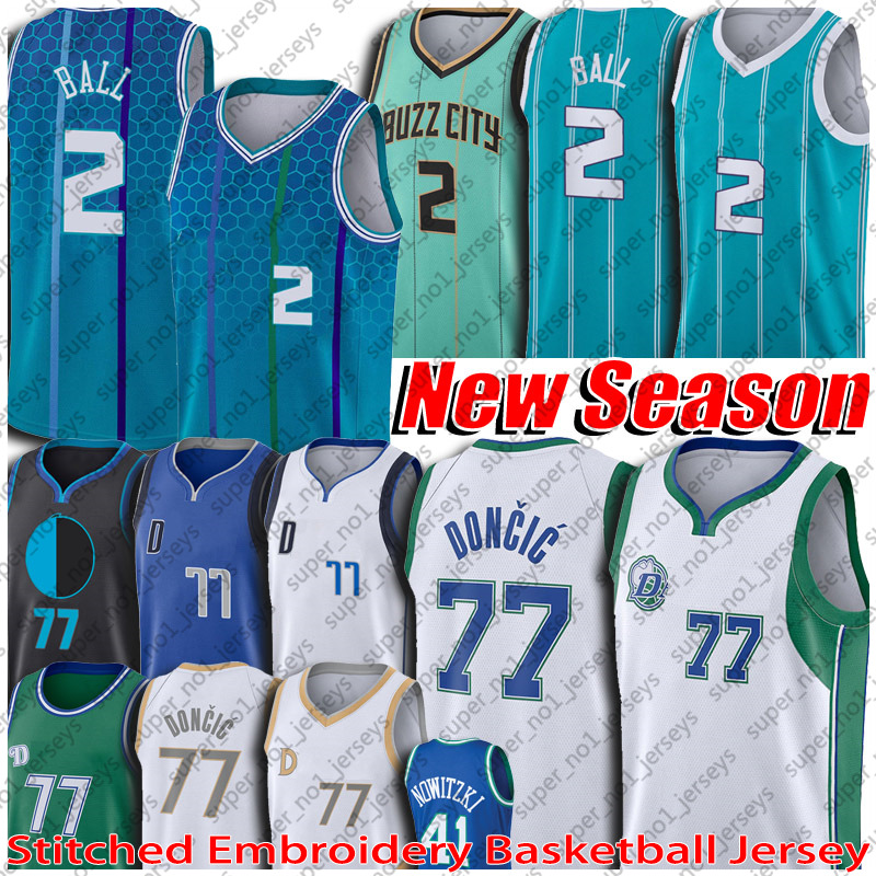 

Luka Vintage 77 Doncic Basketball Jerseys Dalla 75th City Dirk 41 Nowitzki Top Maverick, Jersey