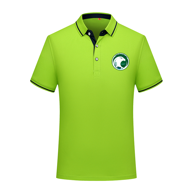Les fans de l'équipe nationale de l'Arabie saoudite Tops Men Polo Summer Mens Business Casual Men's Sports's Run Run Short Soccer Polos Shirts Fo