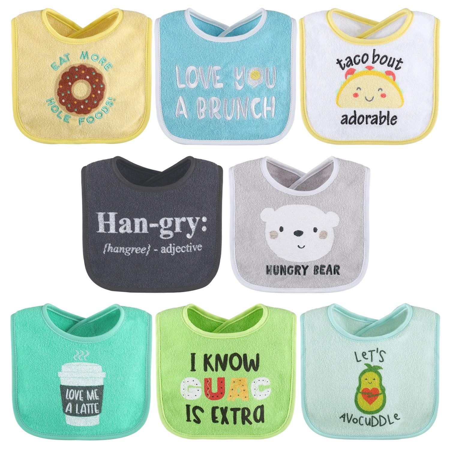 

Bibs Burp Cloths The Hell Terry Bib Set For Baby Boys Or Girls Unisex Feeding Teething Drooling amXtS