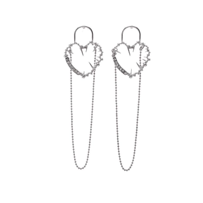 

Dangle & Chandelier Harajuku Punk Thorns Broken Peach Heart Earrings For Women Hip Hop Fashion Jewelry Vintage Chain Tassel Love Earring Gif