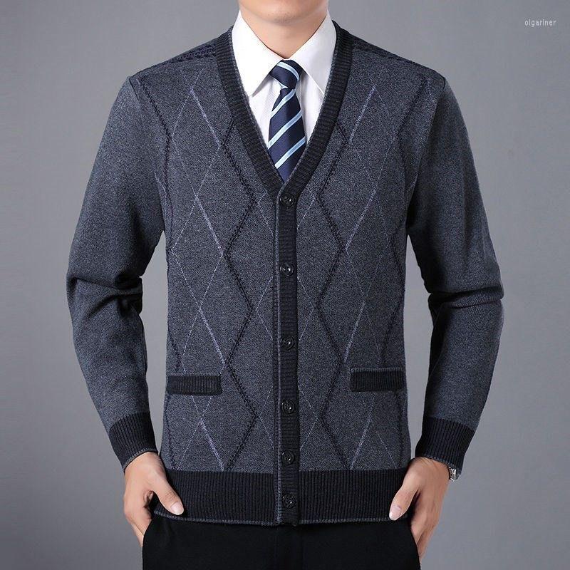 

Men's Sweaters Arrivals Autumn And Winter Europe The United States Men's Sweater Long Sleeve V Neck Cardigan Jacket L50Men's Olga22, 9807hongse
