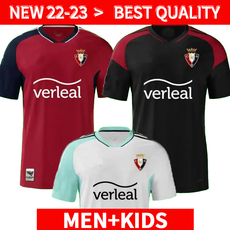 

22 23 OSASUNA soccer jersey home DAVID GARCiA CHIMY aVILA CAMISETA EQUIPACIoN ADULTO 2022 2023 TORRES MONCAYOLA MANU SANCHEZ home away 3rd Football shirt men kids Kit, 2223 home