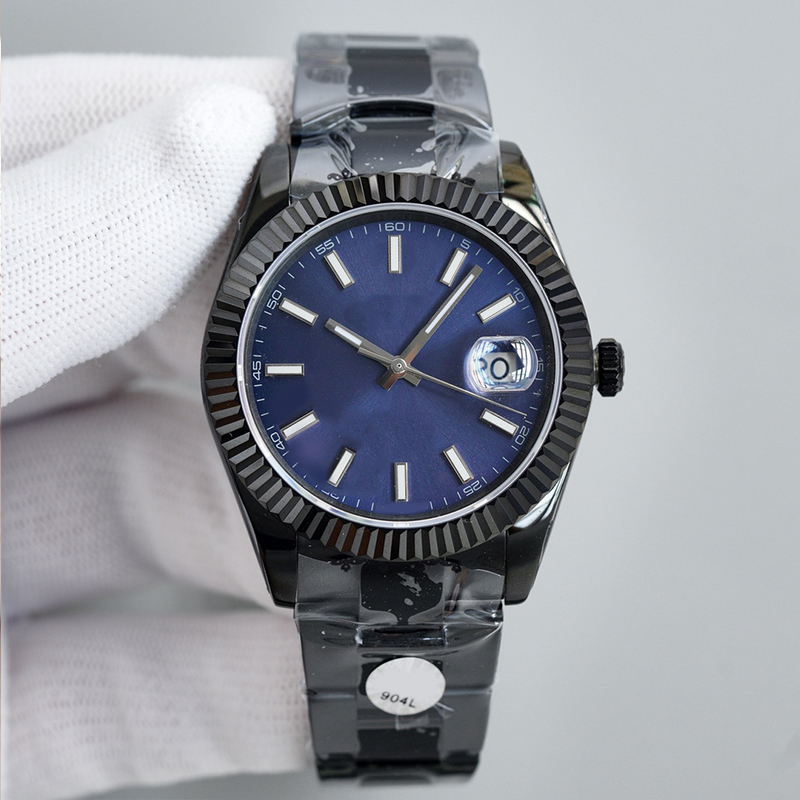 

Montre De Luxe Men's 41mm Watches automatic machinery women's 36mm watch dark blue dial stainless steel strap ST9 folding buckle sapphire mirror luxury lovers watch, Waterproof