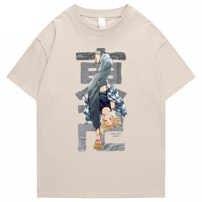 

Fashion Anime t Shirt Tokyo Revengers Sano Manjiro Japanese Cartoon Casual Funny Hip Hop Streetwear Manga Ulzzang Tops T-shirts 220408, Light gray