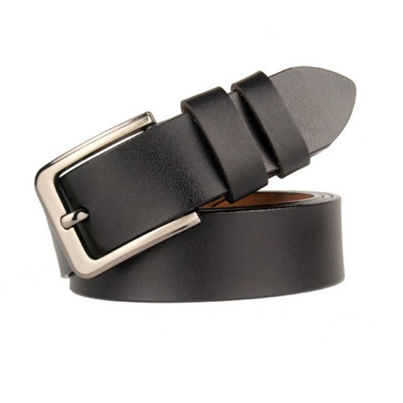

Belts 160cm Belt Men Pure Color 2-layer Cowhide Black And Coffee Cinturon