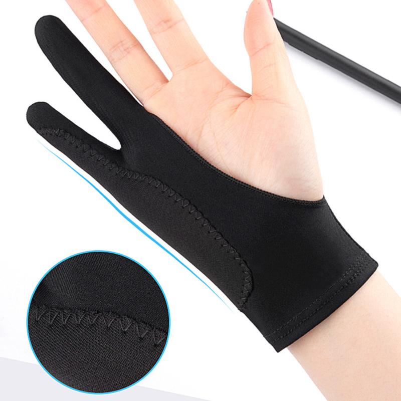 

Five Fingers Gloves Two-fingers Artist Anti-touch Glove For Drawing Tablet Right And Left Hand Anti-Fouling Screen Board