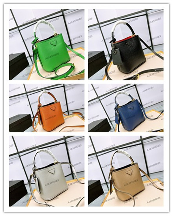 

Women Designer Tote Logo Plaque Double Bucket Shoulder Bag Saffiano Nappa Leather Top Handle Bag Luxury Handbag, 01