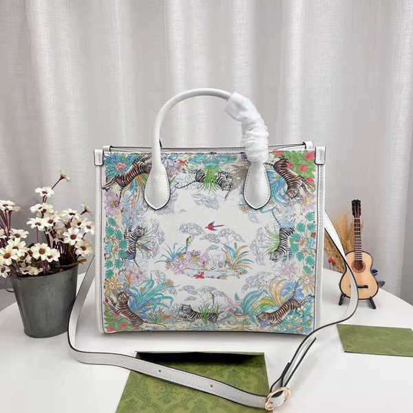 

Classic Tote Bag Women Leather ONTHEGO Tiger Printing Handbags Luxury Shoulder bag Designer Crossbody Messenger bag female big purse handba, Customize
