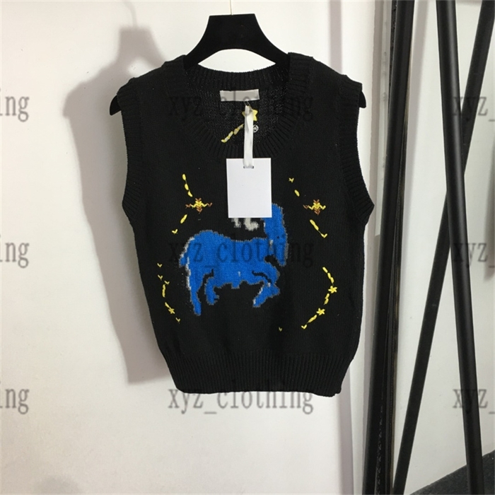 CD embroidery 2022FW designer knitted t shirts vest summer women GOAT VERSATILE FITNESS KNIT TOP sweater Tops desigen cotton high-end T-shirt for