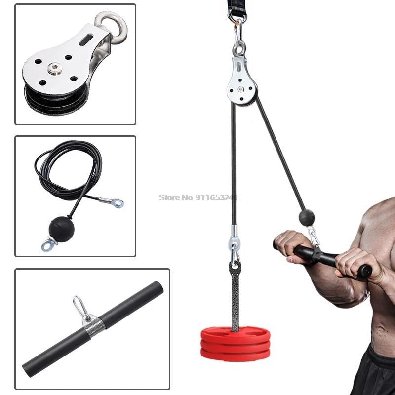 

Accessories Gym Fitness DIY Pully Cable Machine Attachment Lifting Biceps Triceps Blaster Handle Grip Rope Home Strength Another Equipment