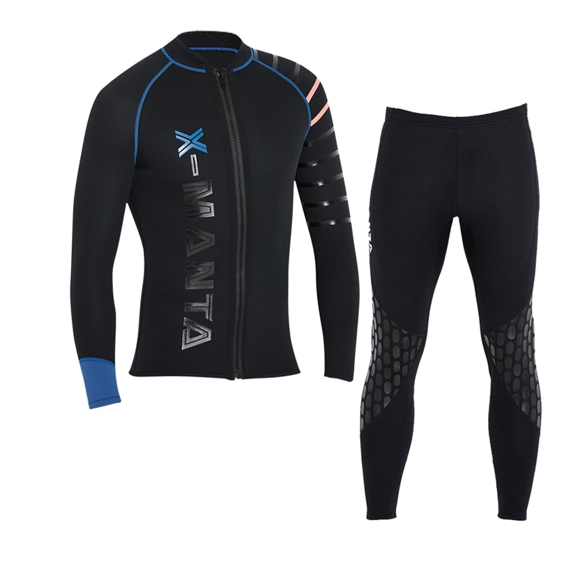 DiveSail Mens m Vestes de combinaison Pantalons à manches longues Suisse de plongée à manches Long