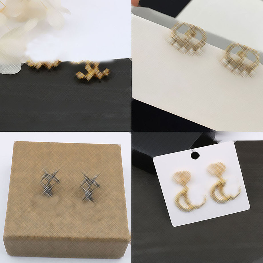 

23ss 20style Mixed Simple 18K Gold Plated 925 Silver Stud Famous Brand Designer Women Stainless Steel Earring Crystal Geometric Circle Jewelry