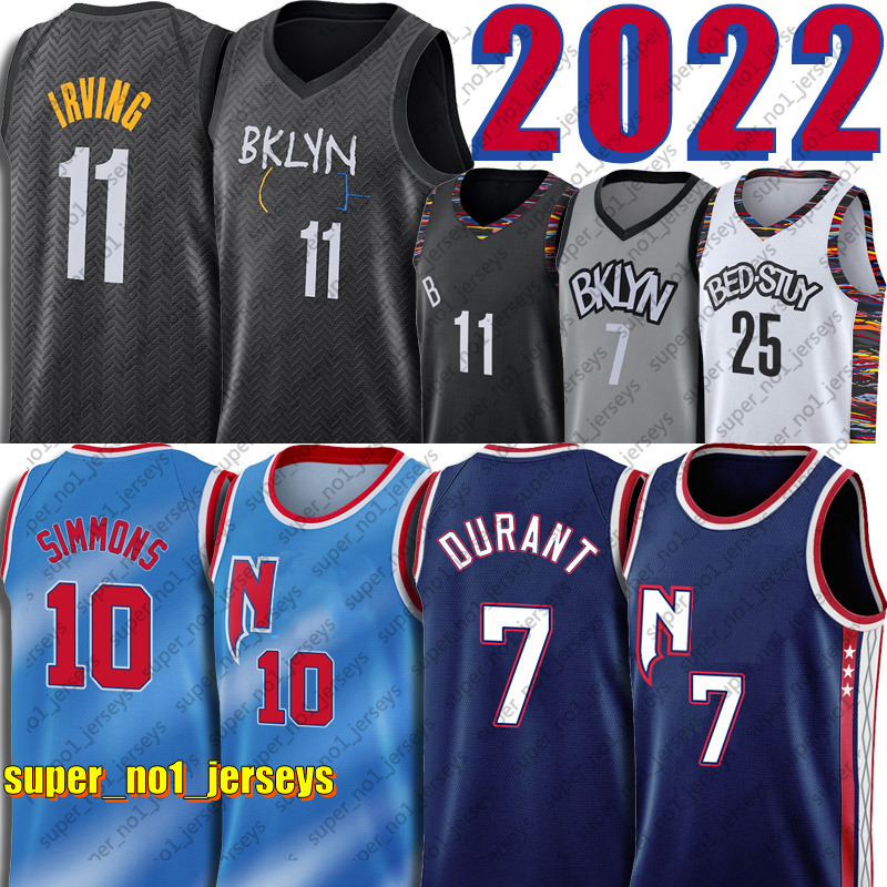 

Brooklyn''Nets''2022 Kevin 7 Durant Jersey Basketball Ben 10 Simmons Kyrie James 13 Irving Harden Uinform City''Edition''Jersey, Choose blue number