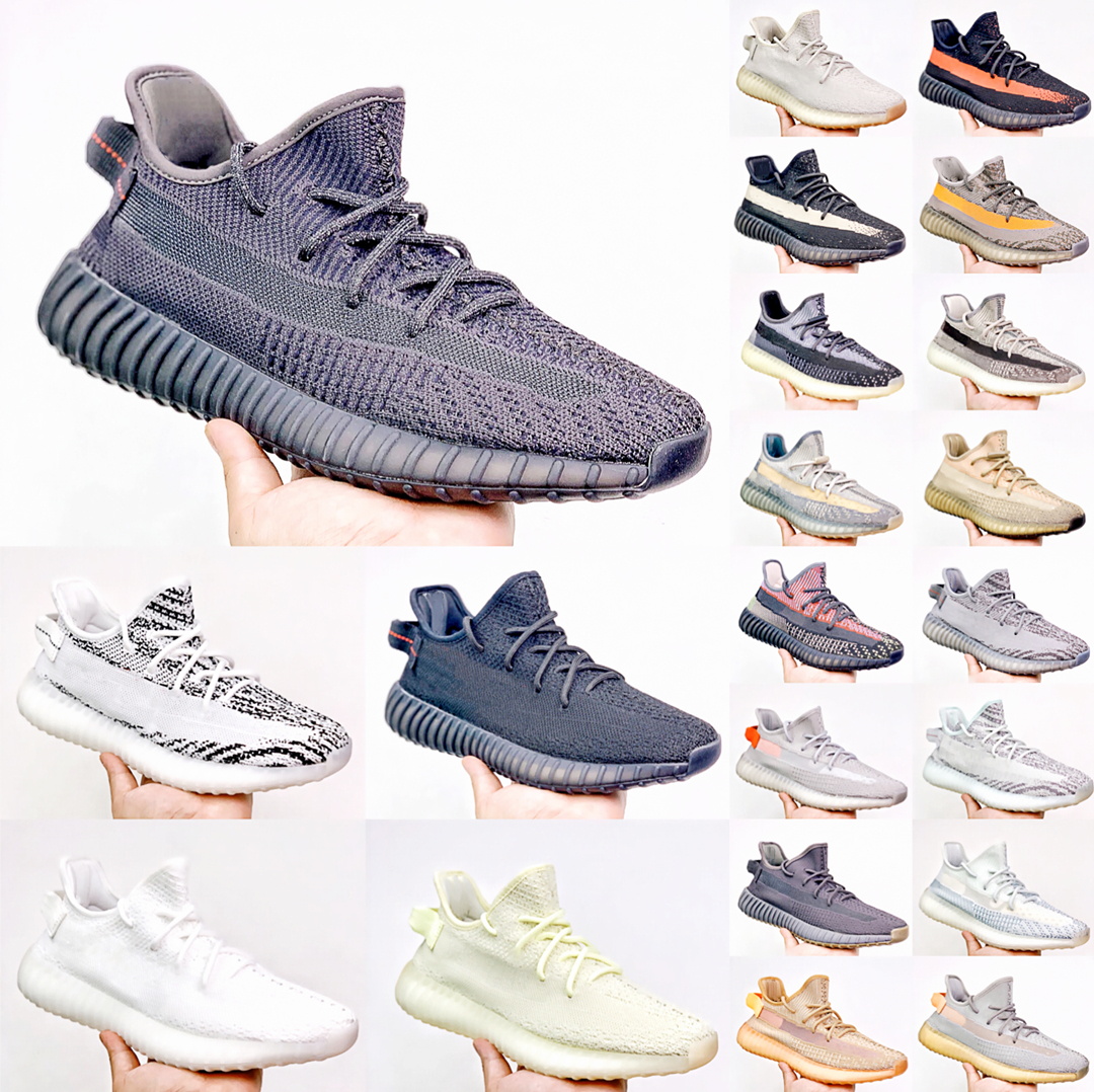 

With Box 'V2'' boots YEEZIES''BOOSTs''yezzies''350 Running Shoes Sesame Butter Semi-frozen Yellow Cream Zebra Mens Womens Sneakers